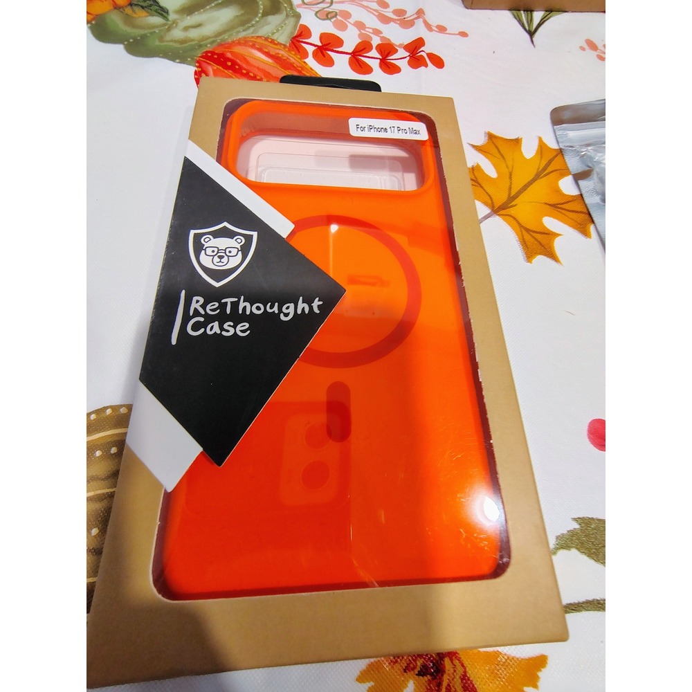 ReThought Case iPhone 17 Pro Max MagSafe Compatible Cover Orange Translucent